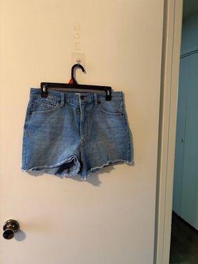 sofia by sofia vergara Light Blue Frayed Denim Shorts